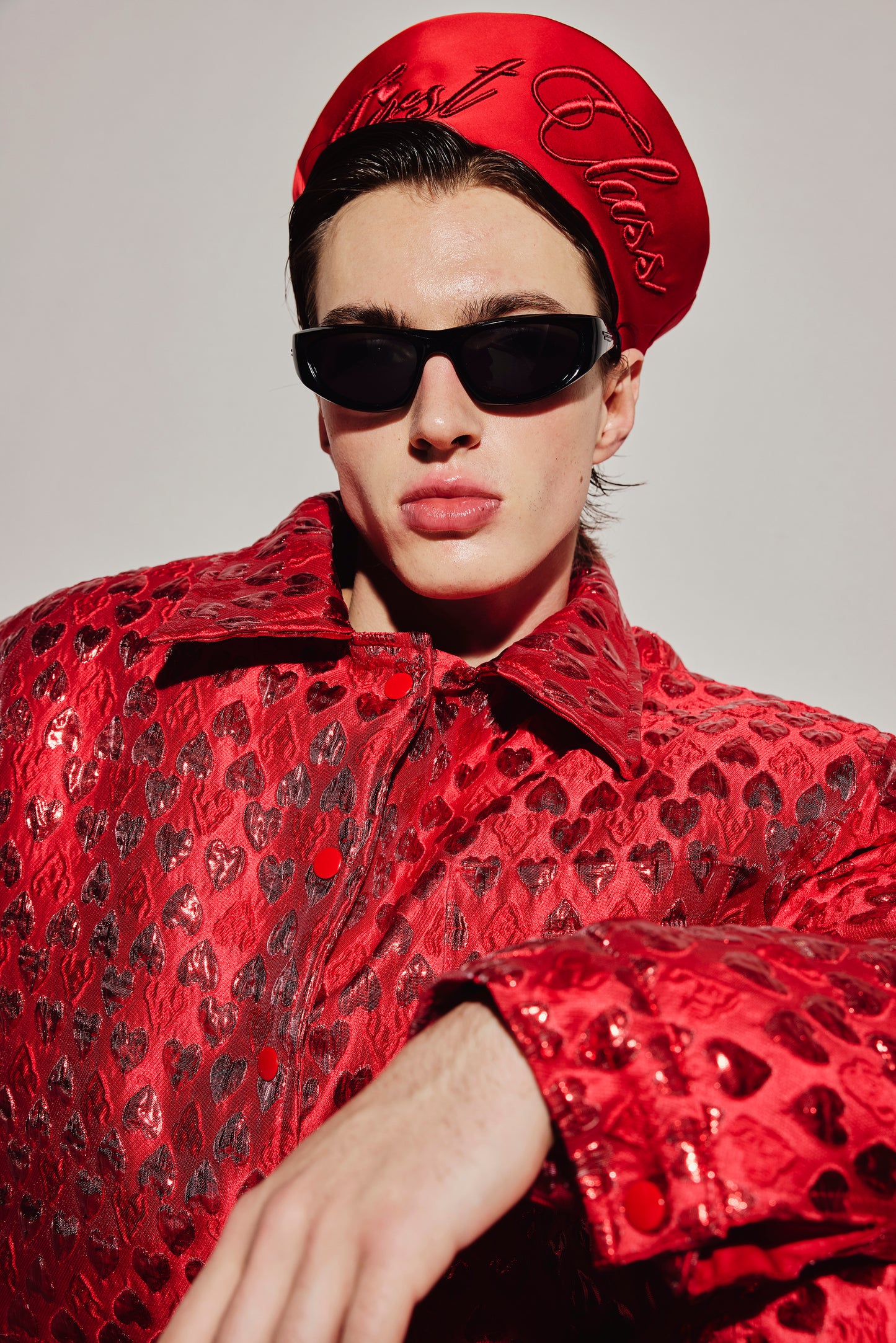 RED HEART PUFFER JACKET