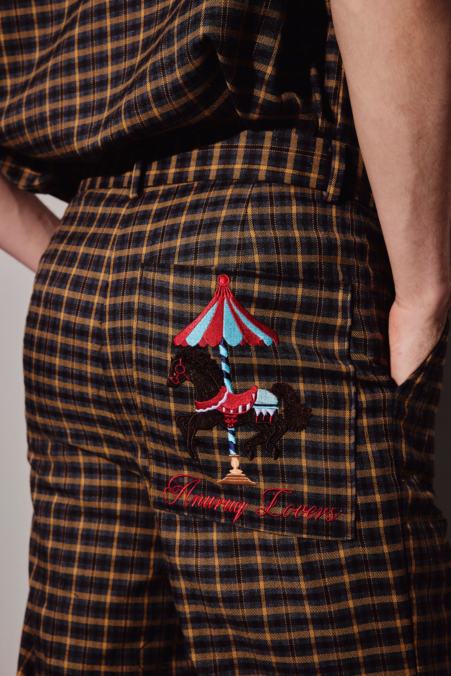 CHOCOLATE PLAID PANTS