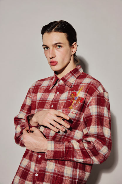 RED PLAID HORSE SHIRT