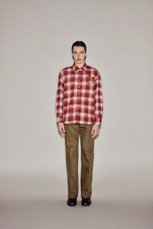 RED PLAID HORSE SHIRT