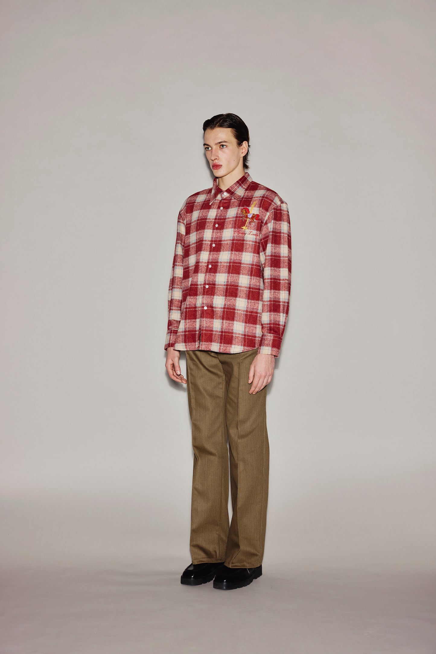 RED PLAID HORSE SHIRT