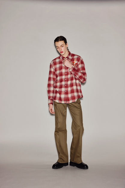 RED PLAID HORSE SHIRT