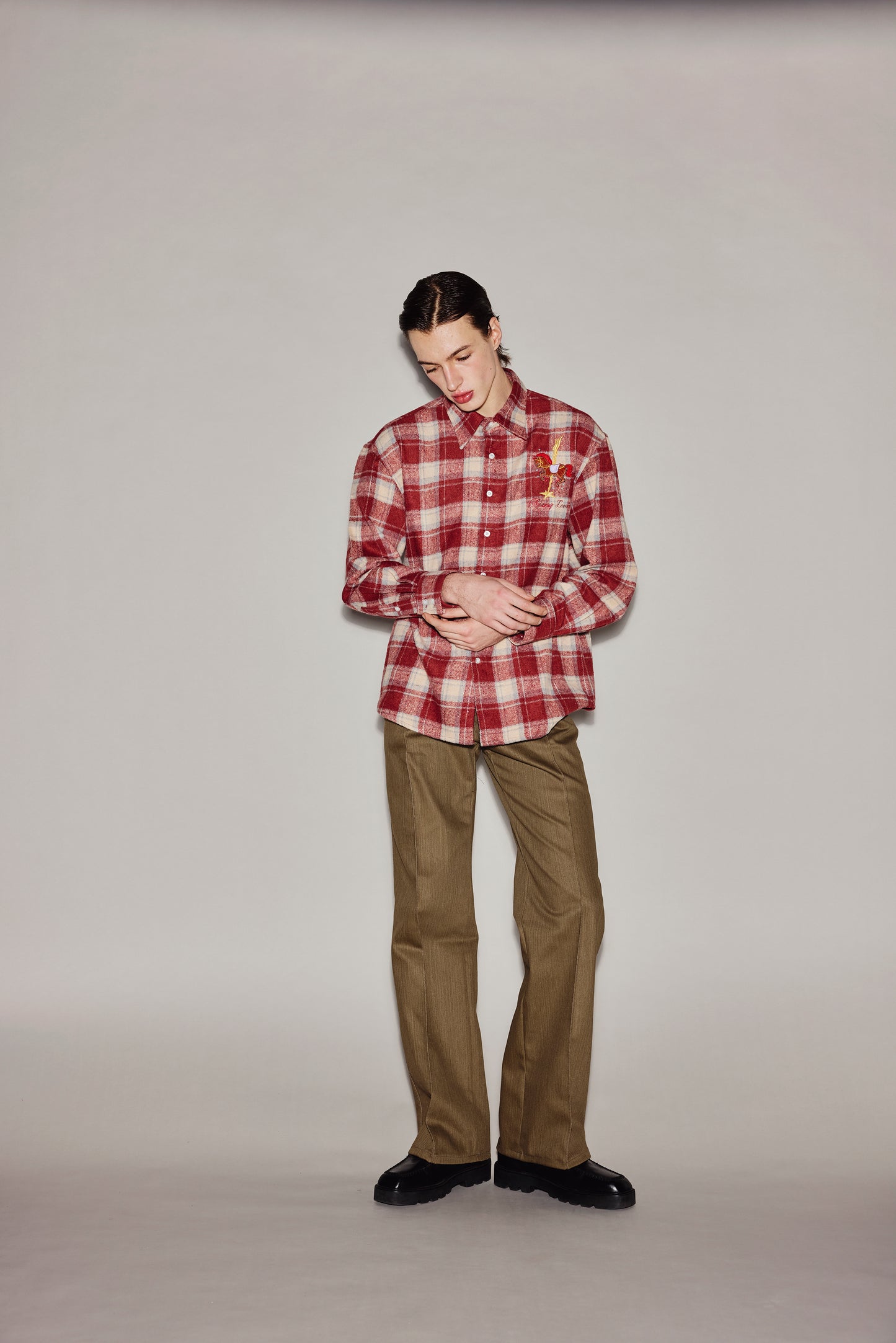 RED PLAID HORSE SHIRT