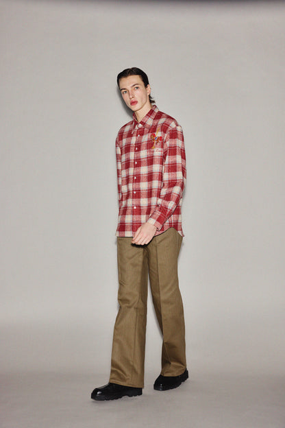 RED PLAID HORSE SHIRT