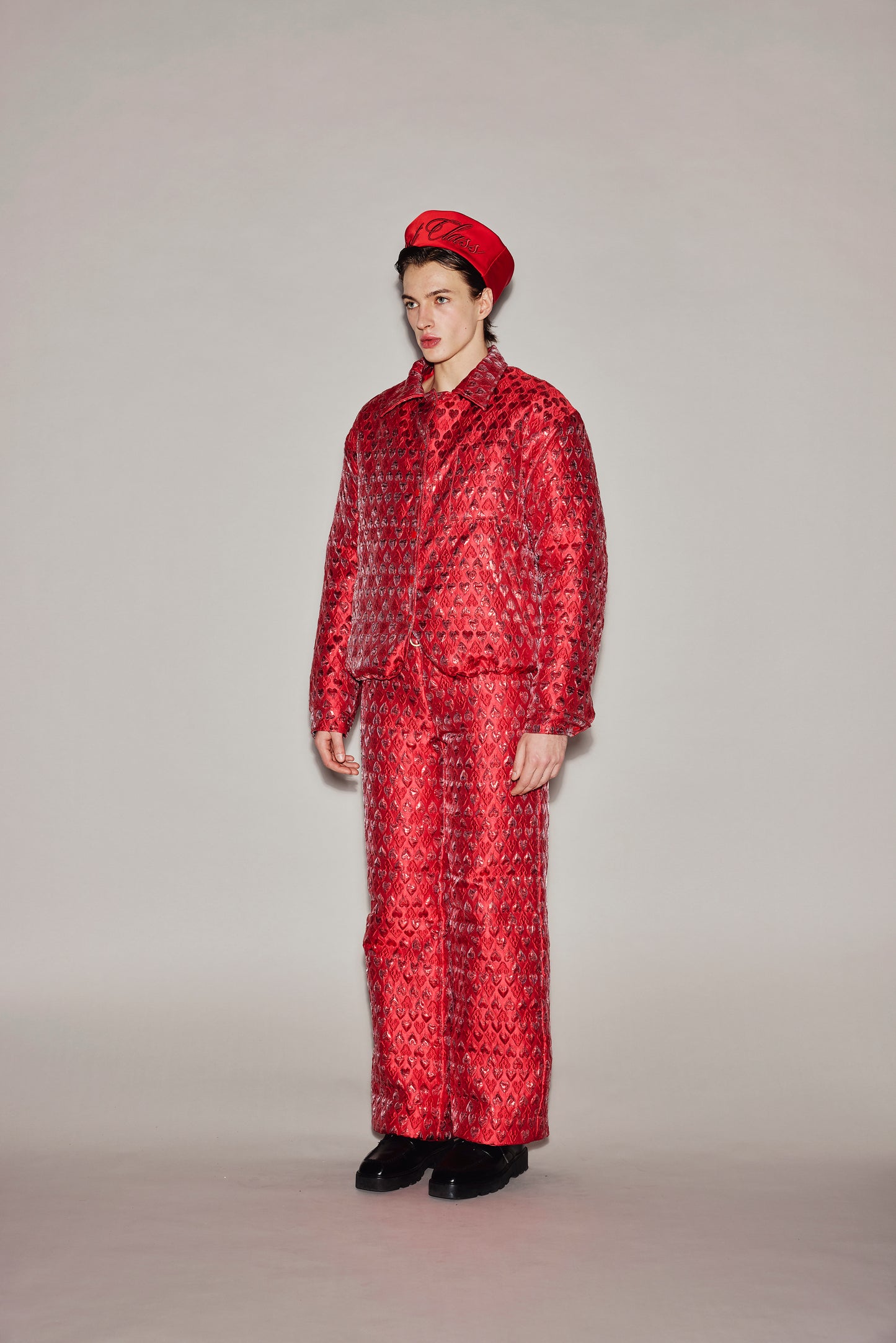 RED HEART PUFFER JACKET