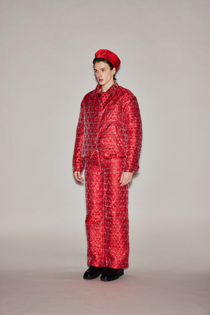 RED HEART PUFFER JACKET