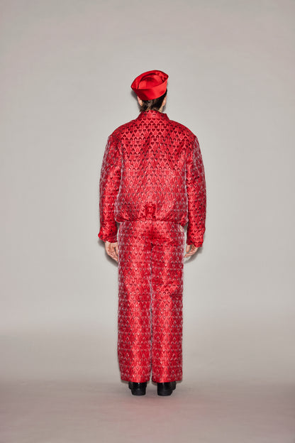 RED HEART PUFFER JACKET