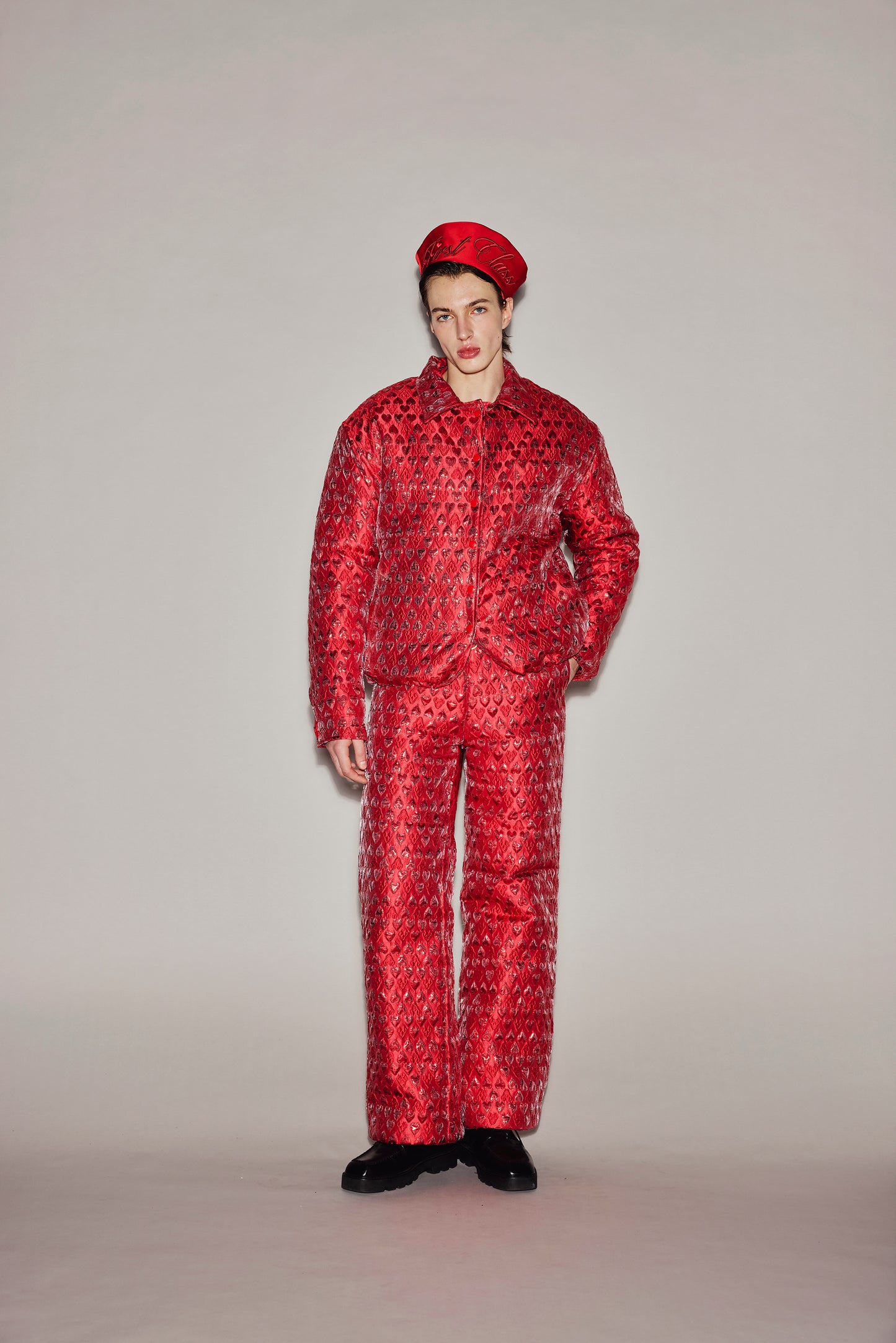 RED HEART PUFFER JACKET