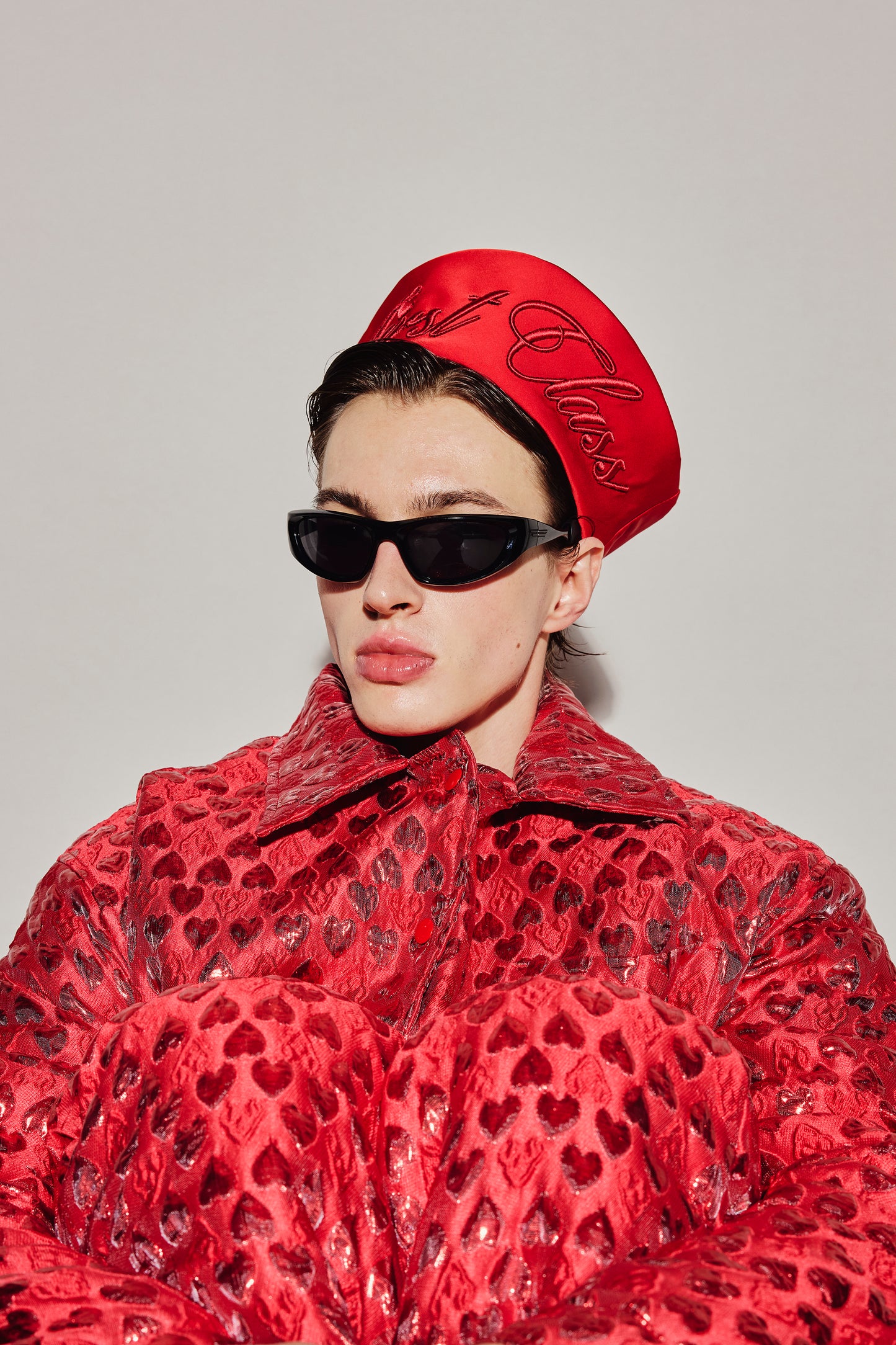 RED HEART PUFFER JACKET