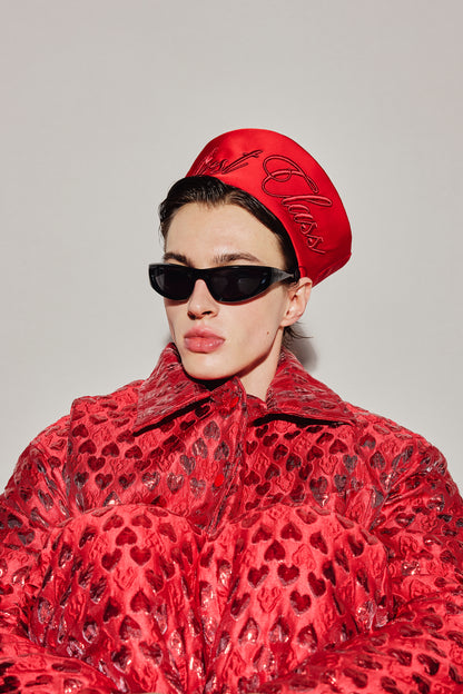 RED HEART PUFFER JACKET