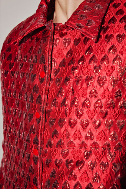 RED HEART PUFFER JACKET