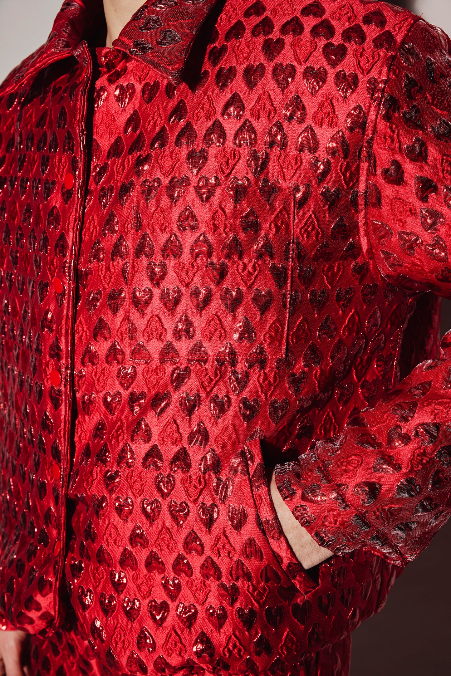 RED HEART PUFFER JACKET