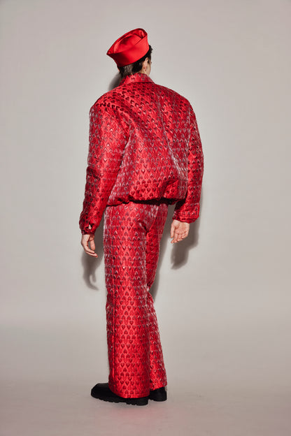 RED HEART PUFFER JACKET