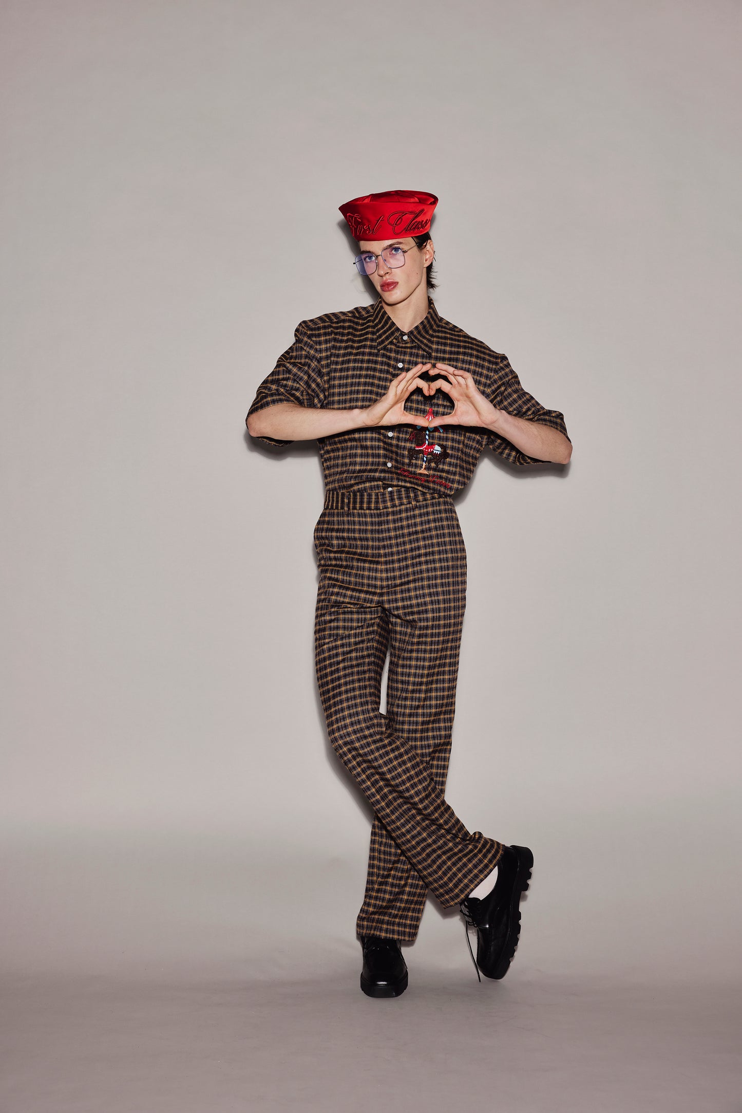 CHOCOLATE PLAID PANTS