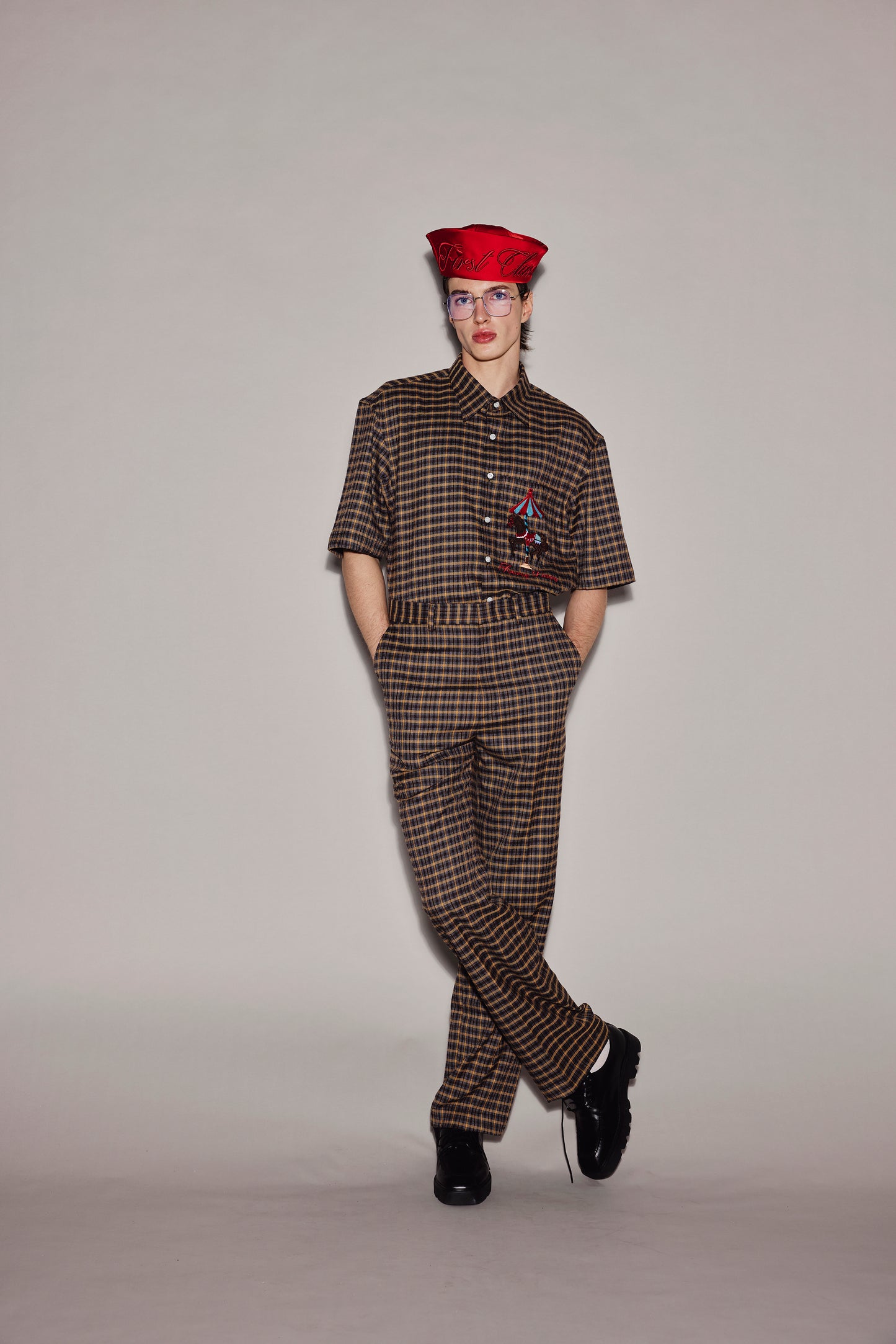 CHOCOLATE PLAID PANTS