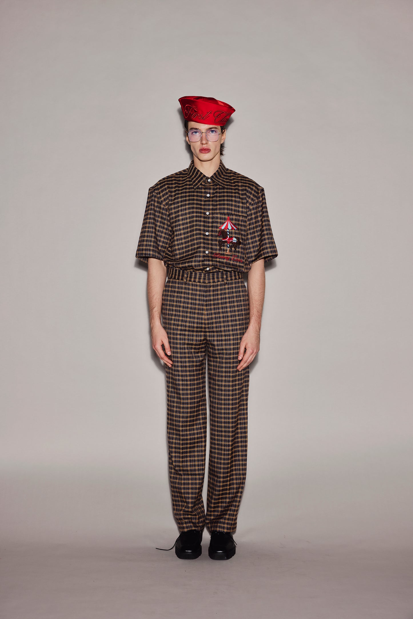 CHOCOLATE PLAID PANTS