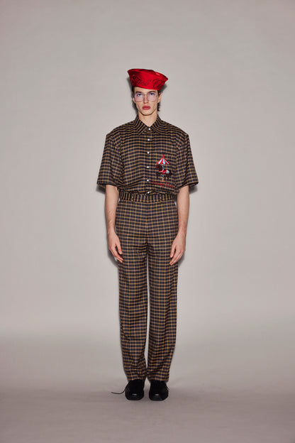 CHOCOLATE PLAID PANTS