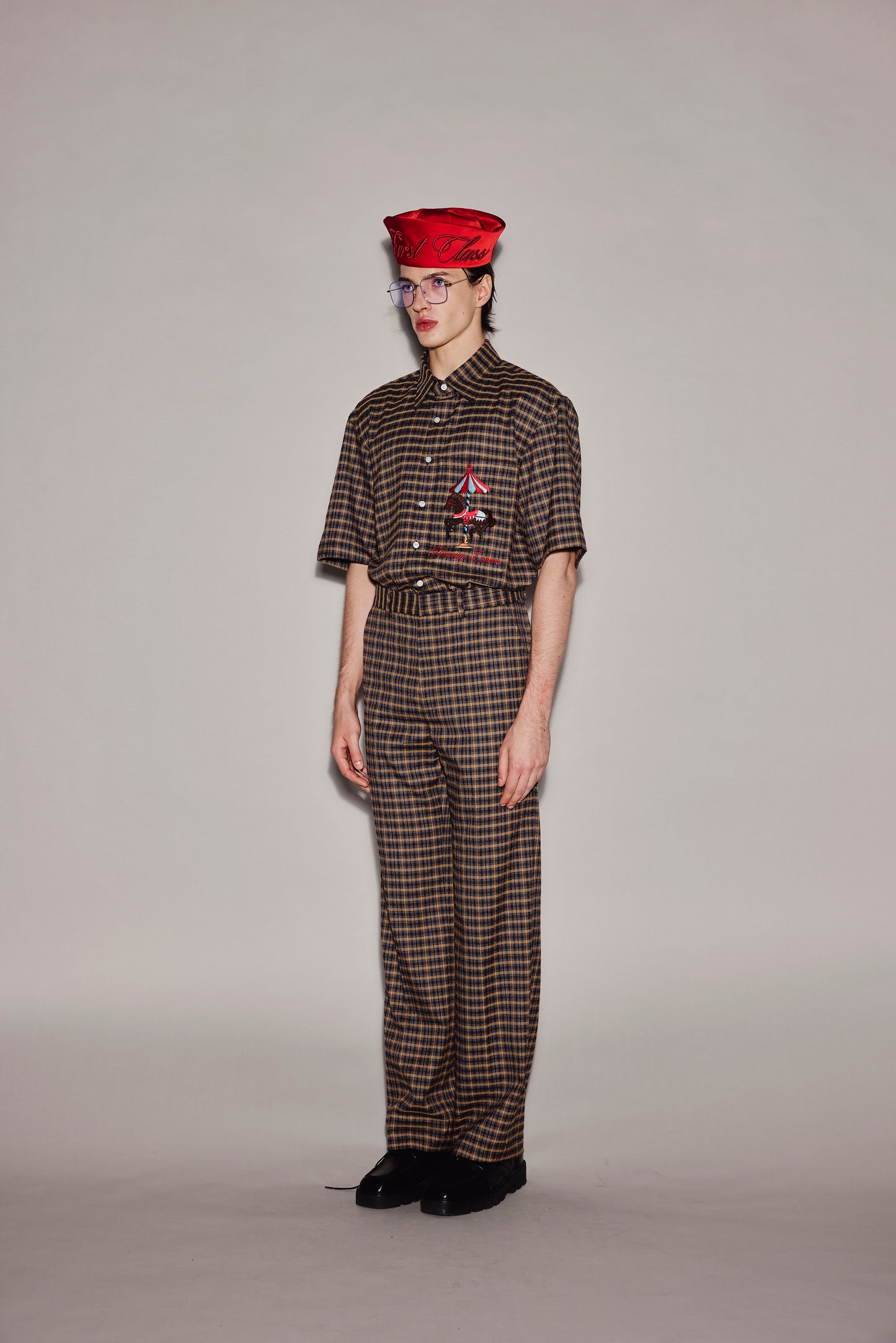 CHOCOLATE PLAID PANTS