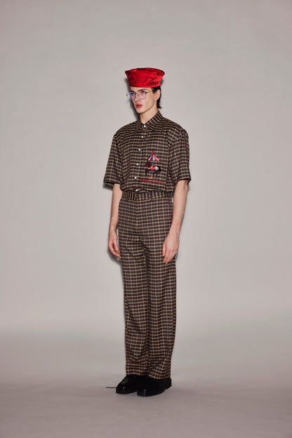 CHOCOLATE PLAID PANTS