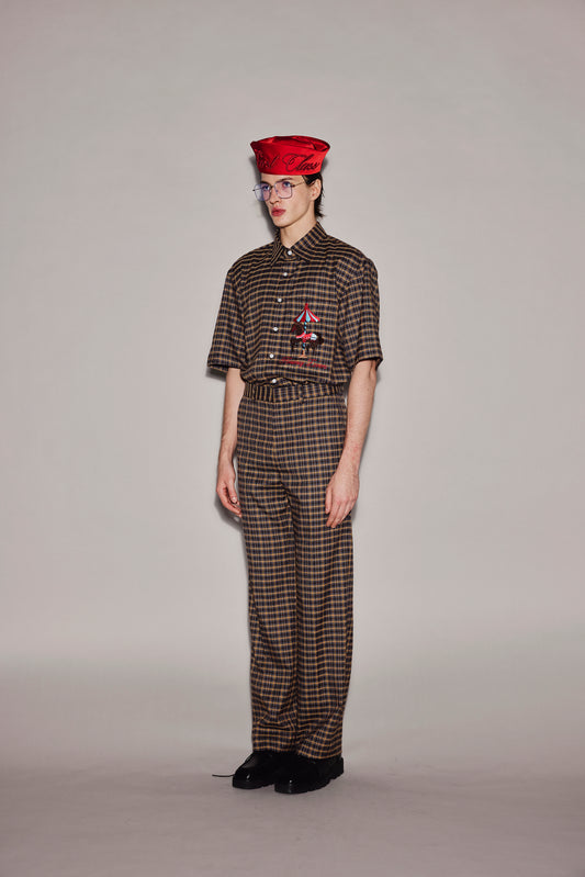 CHOCOLATE PLAID PANTS