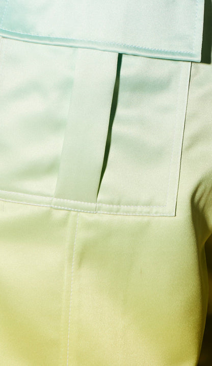 GRADATION SATIN CARGO PANTS