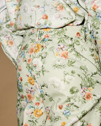 GREEN FLORAL PANTS