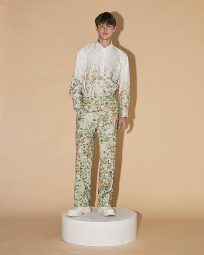 GREEN FLORAL PANTS