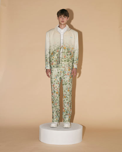 GREEN FLORAL GRADATION JACKET