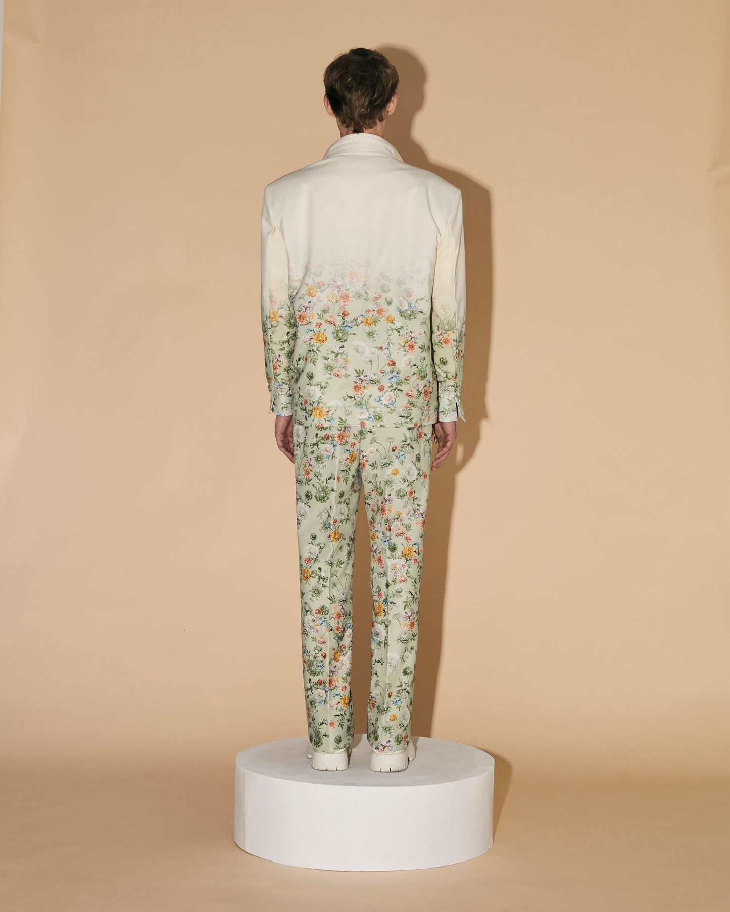 GREEN FLORAL GRADATION JACKET