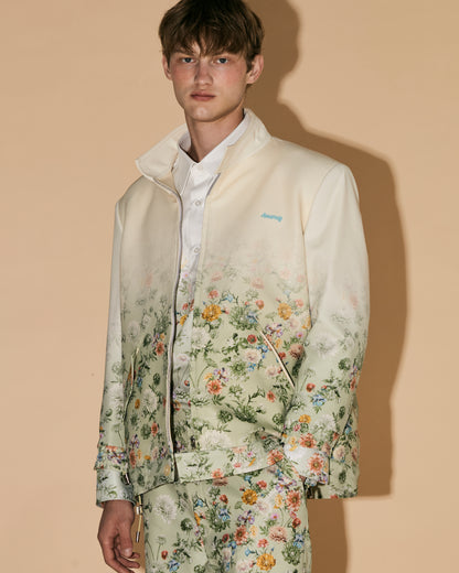 GREEN FLORAL GRADATION JACKET
