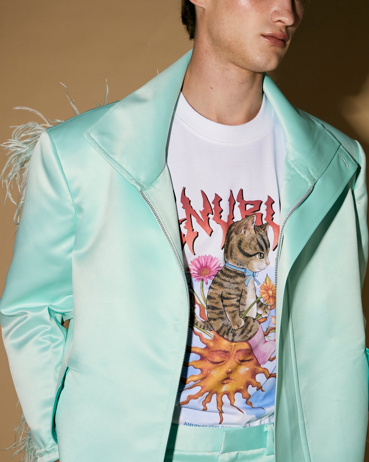 MINT OSTRIC FEATHER JACKET