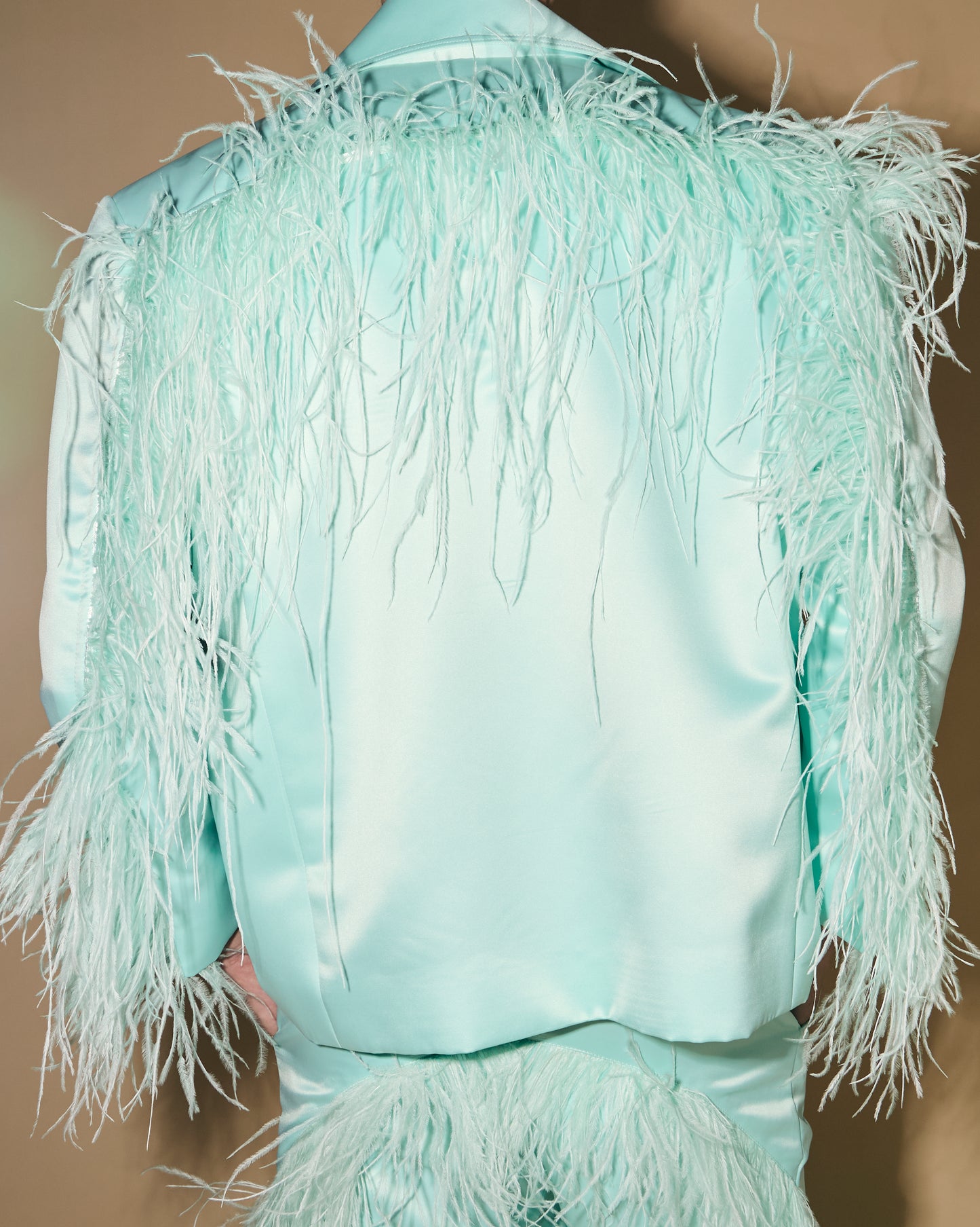 MINT OSTRIC FEATHER JACKET