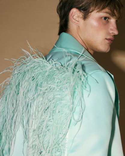 MINT OSTRIC FEATHER JACKET