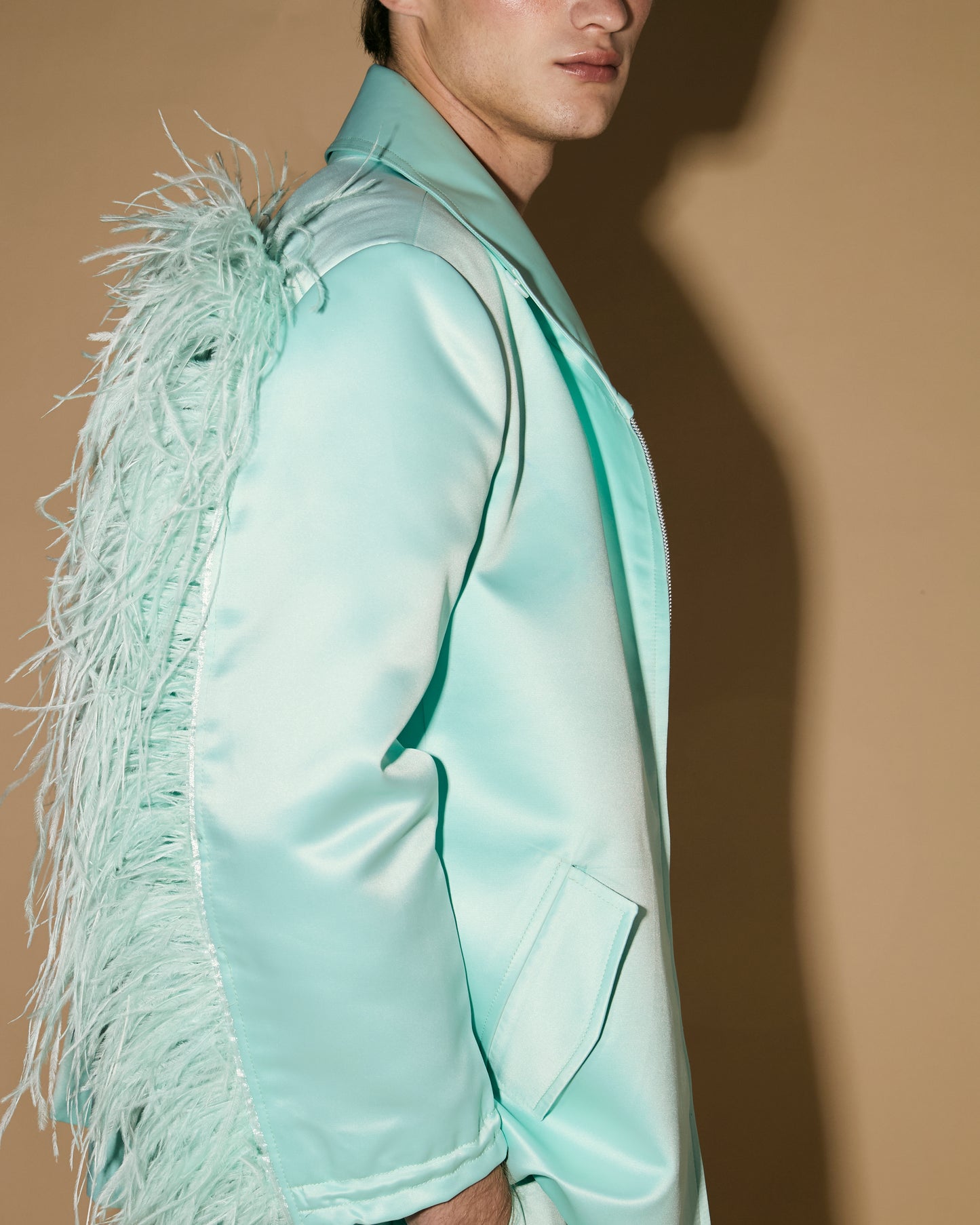 MINT OSTRIC FEATHER JACKET