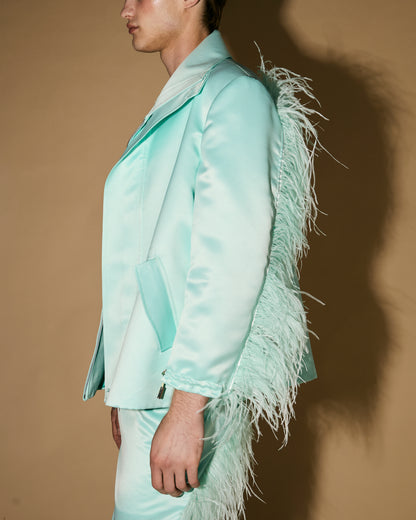 MINT OSTRIC FEATHER JACKET