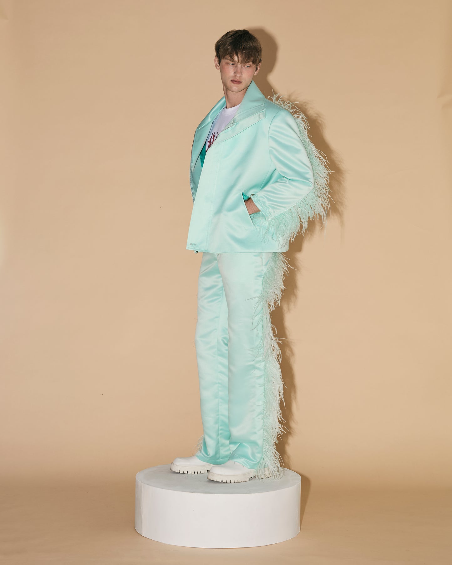 MINT OSTRIC FEATHER JACKET