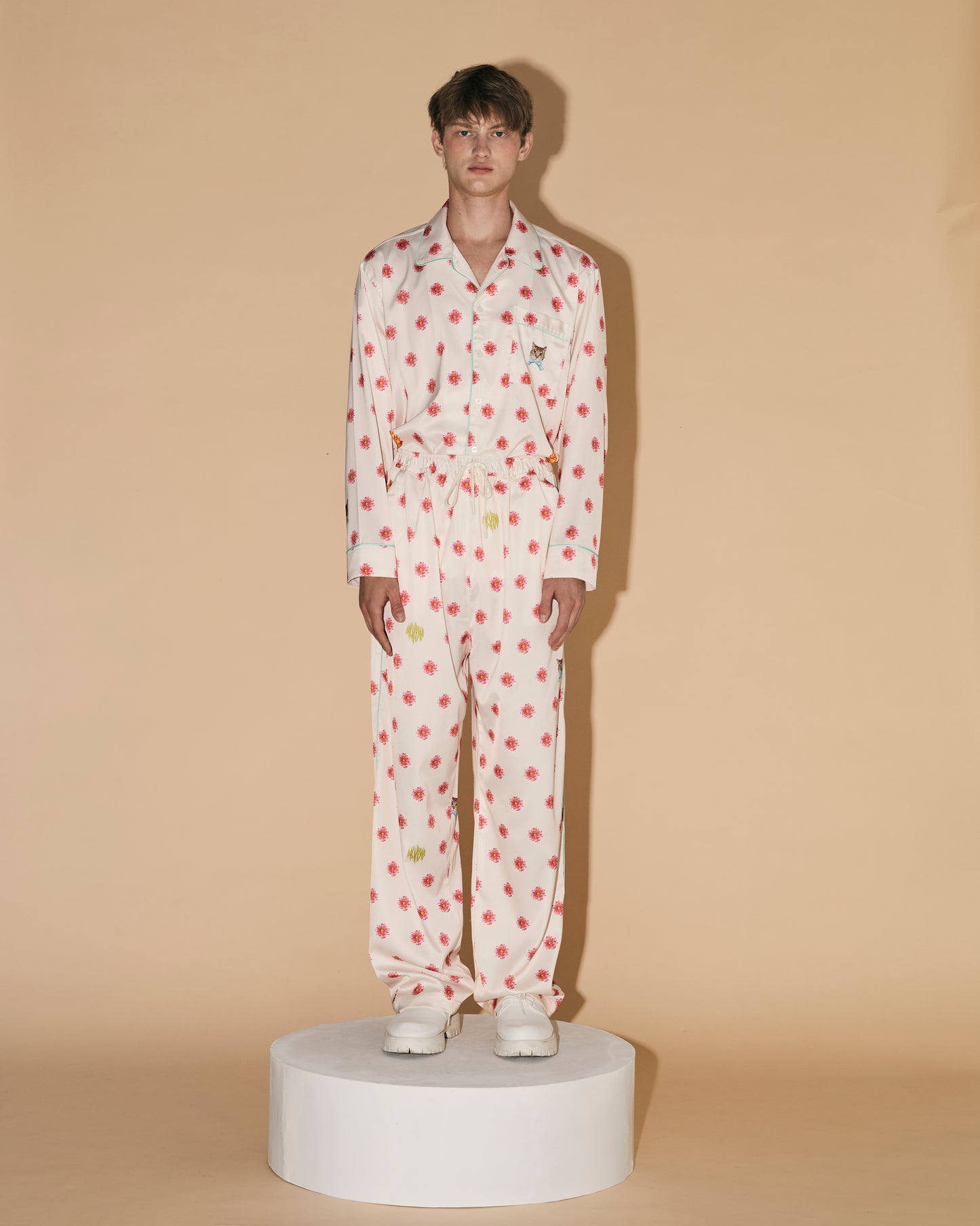 FLOWERS DOT PAJAMAS PANTS