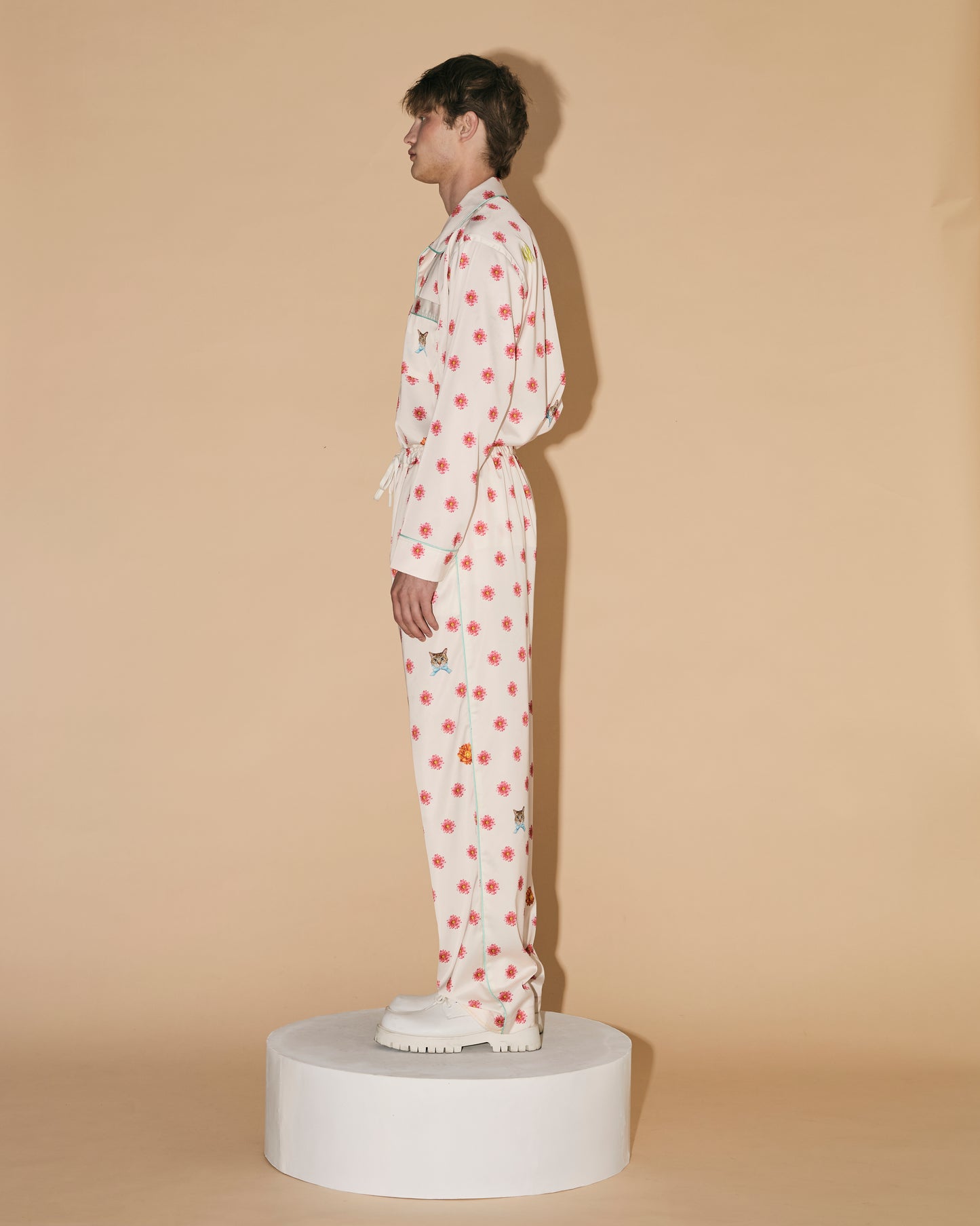 FLOWERS DOT PAJAMAS PANTS