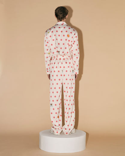 FLOWERS DOT PAJAMAS PANTS