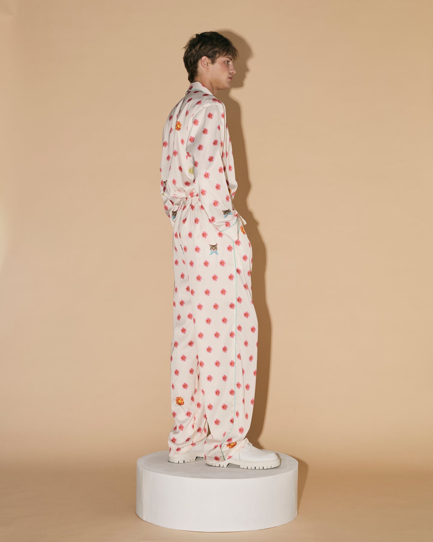 FLOWERS DOT PAJAMAS PANTS