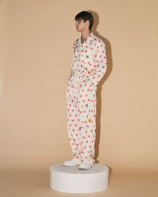 FLOWERS DOT PAJAMAS PANTS