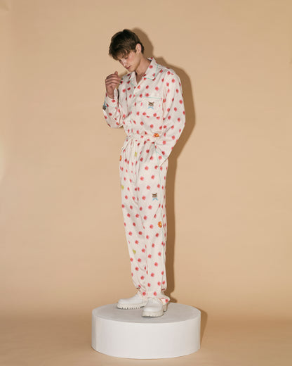FLOWERS DOT PAJAMAS PANTS