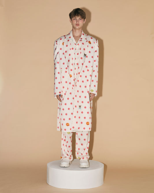 FLOWERS DOT BATHROBE