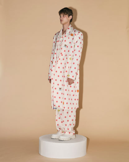 FLOWERS DOT BATHROBE