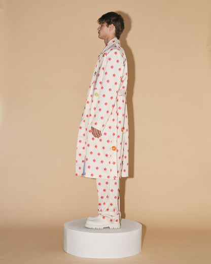 FLOWERS DOT BATHROBE