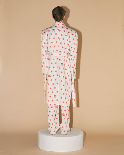 FLOWERS DOT BATHROBE