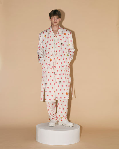 FLOWERS DOT BATHROBE