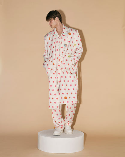 FLOWERS DOT BATHROBE