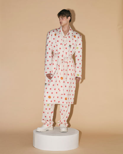 FLOWERS DOT BATHROBE
