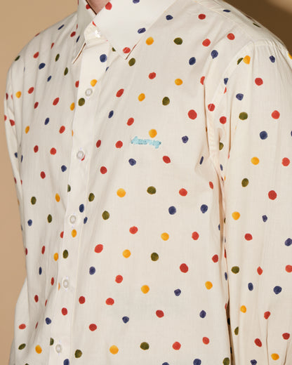 MULTI POLKA DOT SHIRT